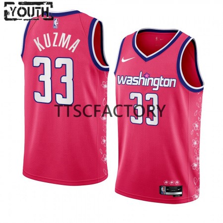 Dječji NBA Dres Washington Wizards Kyle Kuzma 33 Nike 2022-23 City Edition Ružičasta Swingman